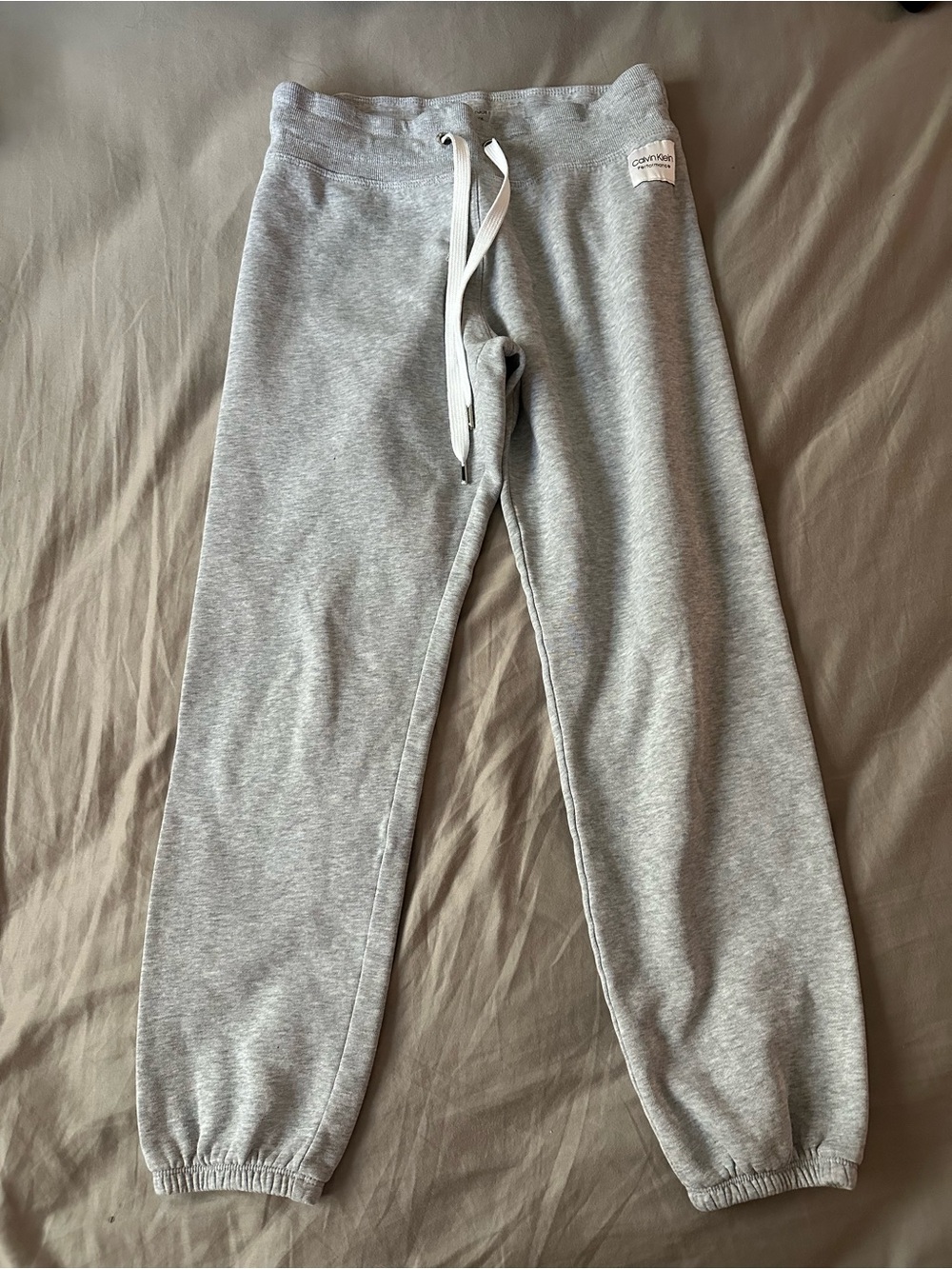 Calvin Klein Light Gray Drawstring Joggers